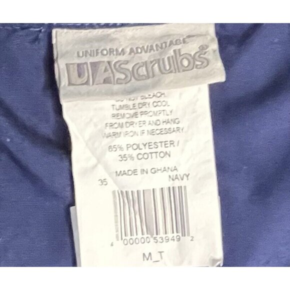 UA Scrubs Navy Blue Medical Pants Career Nurse Size M-T Drawstring Waist Cargo - Picture 3 of 3